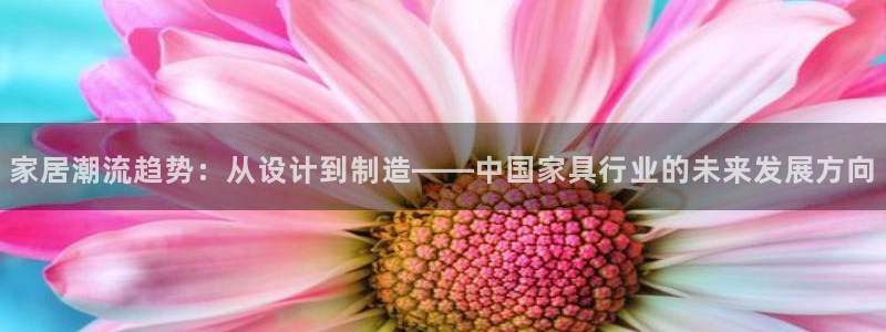 龙八国际手机游戏官网：家居潮流趋势：从设计到制造——中国家具